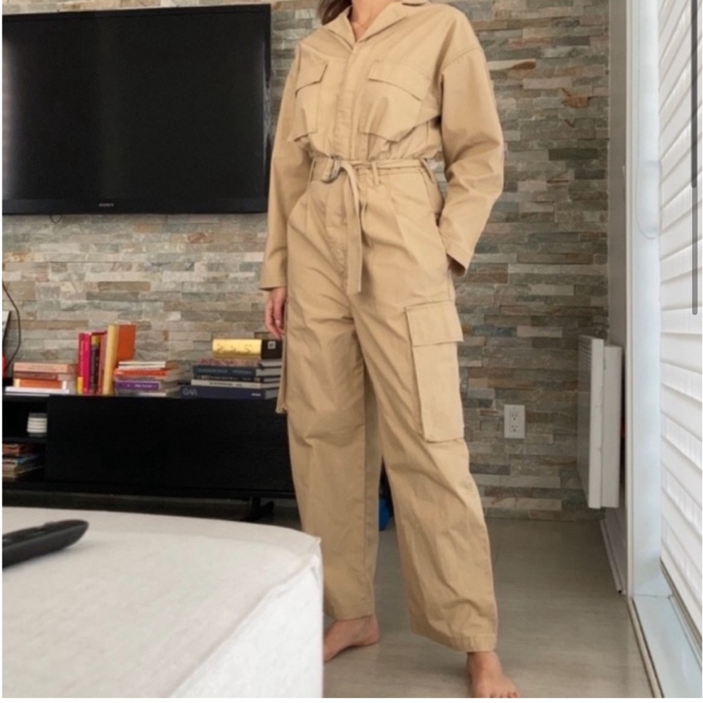 Levi’s beige cargo baggy jumpsuit